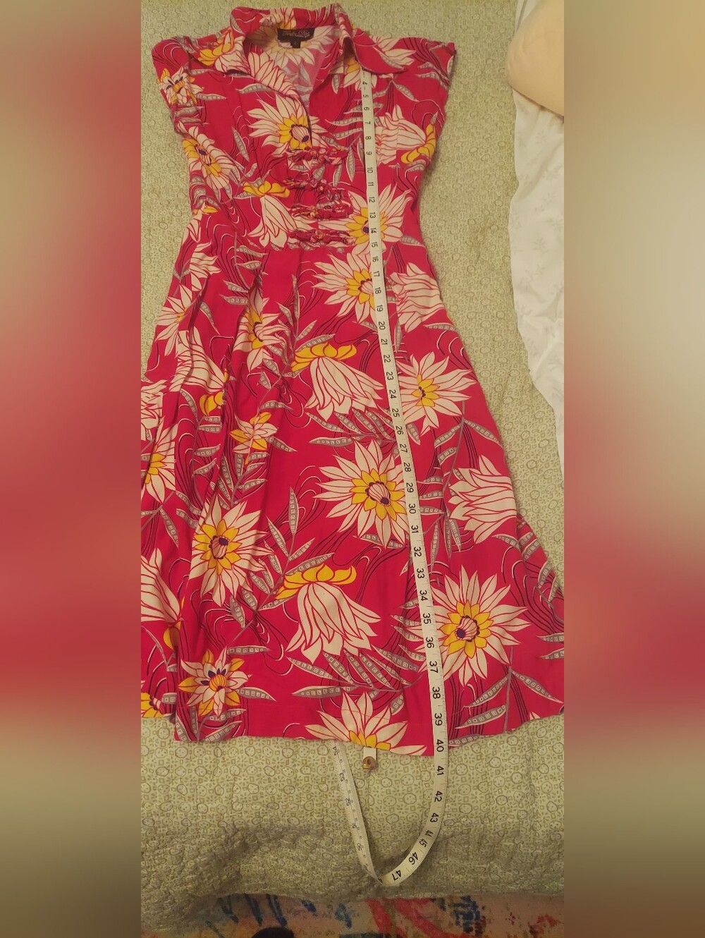 Trashy Diva Red Waterlilies Day Dress - Picture 8 of 8